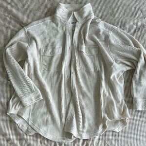 Aerie Waffle Shacket Top
